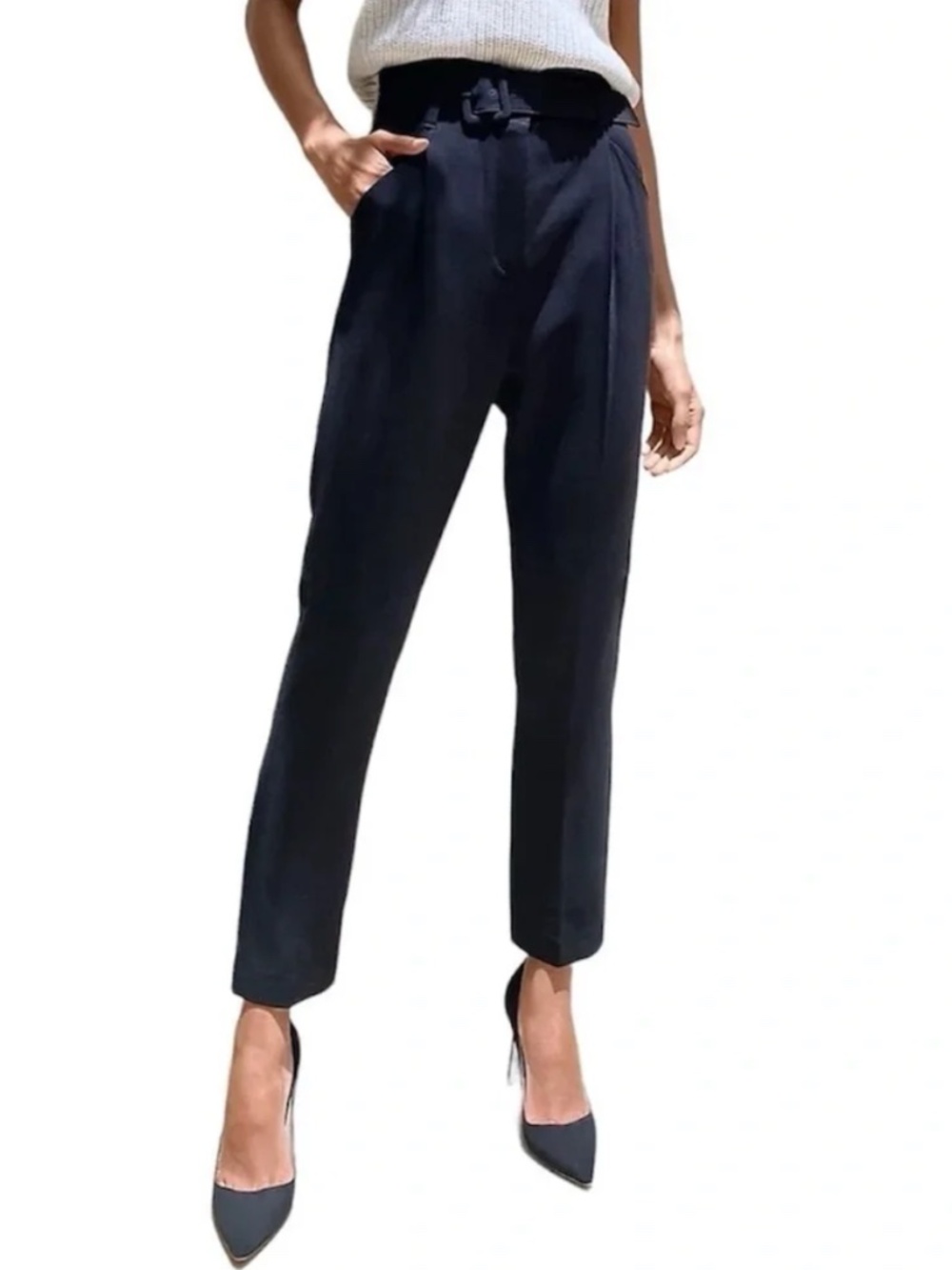 Aritiza Babaton Belted Pleated Trousers